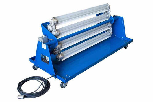 Explosion Proof LED Lights on Cart w/ Wheels -2nd Gen - 4' 4 LED lamps - Paint Spray Booth Certified