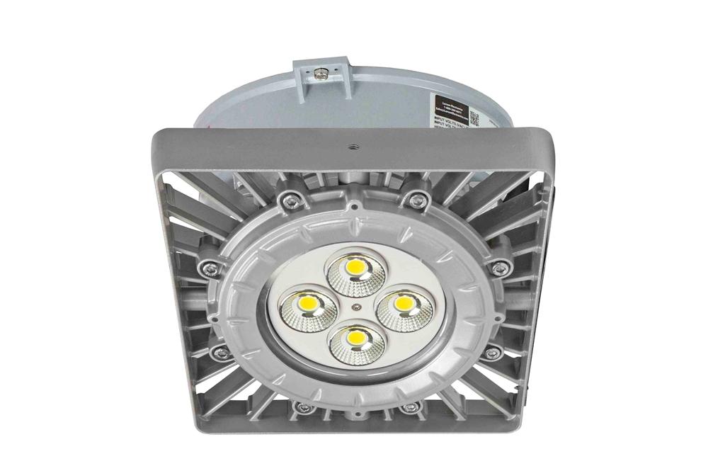 80W Hazardous Location Low Bay LED Light Fixture - Paint Spray Booth Approved - 8,000 Lumens - T5 - Retrofit Pan