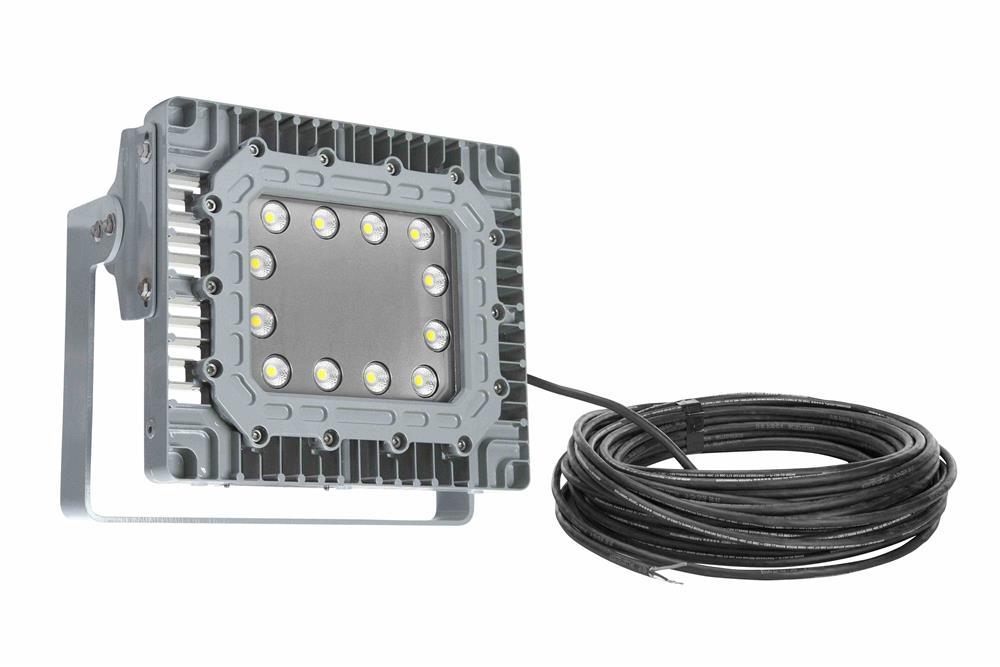 150W Explosion Proof LED Flood Light - Surface Mount - 21,000 Lm - C1D2 - 50' Cord w/ Flying Leads