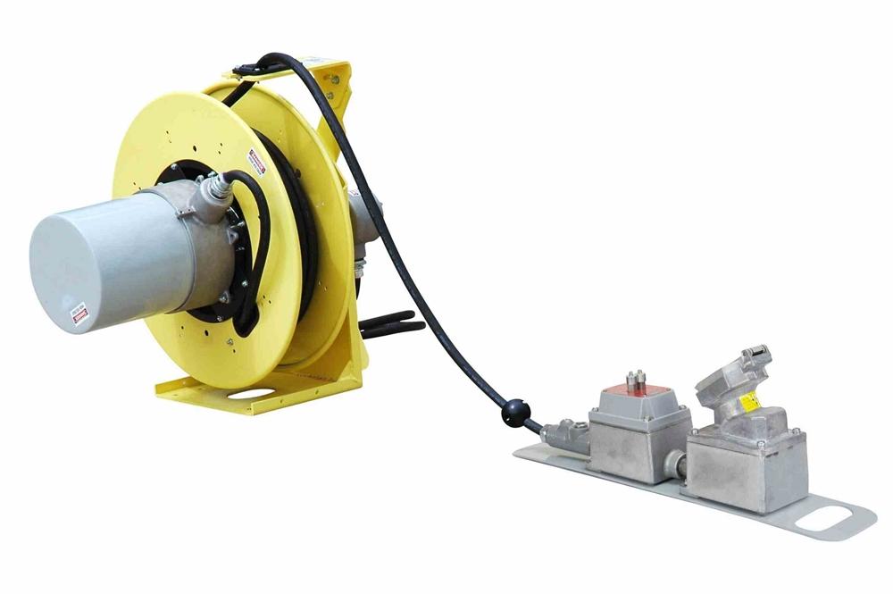 25' Explosion Proof Tool Tap Reel - Class I, Div. I - 20 Amp EXP Receptacle Plug - GFCI - 12/3 SOOW
