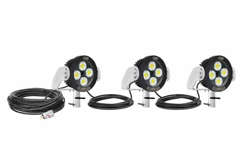 240W Explosion Proof Pole Top AC LED String Light - C1D1/C2D1 - Group B + ATEX/IECEX - 60' SOOW Cord - General Area Cord Cap