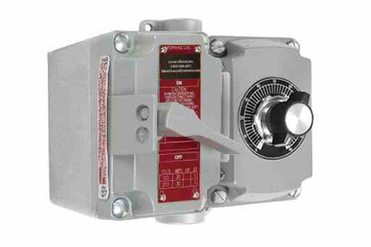 Explosion Proof Switch w/ Potentiometer - C1D1, C2D1 - 2K Ohms - Rotary Dial - Double Gang Box