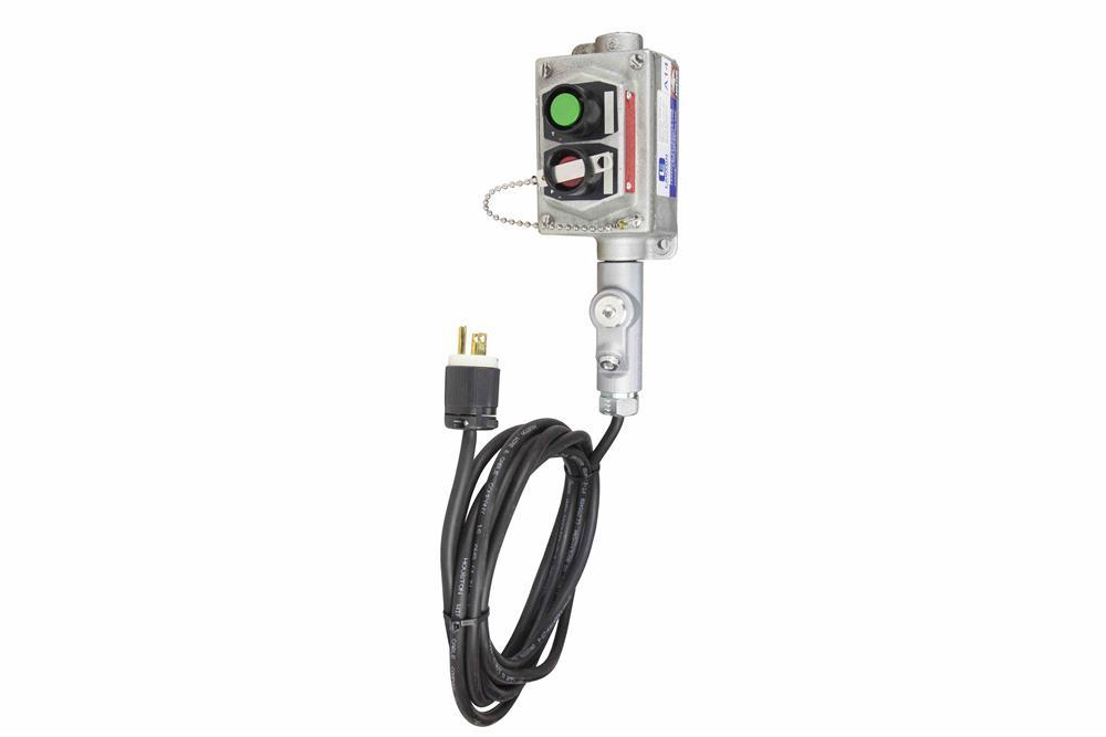 Explosion Proof Push Button Stop/Start Switch - Motor Starter Switch - 15' 16/3 SOOW - Gen Cord Cap