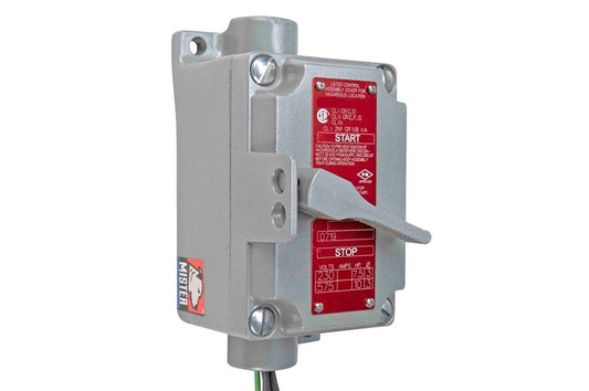 5 HP 10-Amp Explosion Proof Motor Starter Switch - C1D1/C2D1 - Single Gang, 3P