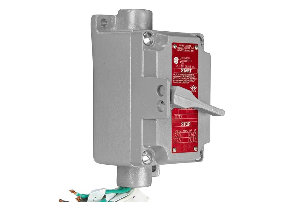 10 HP 20-Amp Explosion Proof Motor Starter Switch - C1D1/C2D1 - Single Gang, 3P