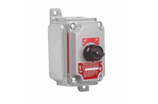 Explosion Proof 2-Selector Switch - Maintained - 480V AC 3PH, 20A Rated - 3 NO/3 NC - Feed Thru