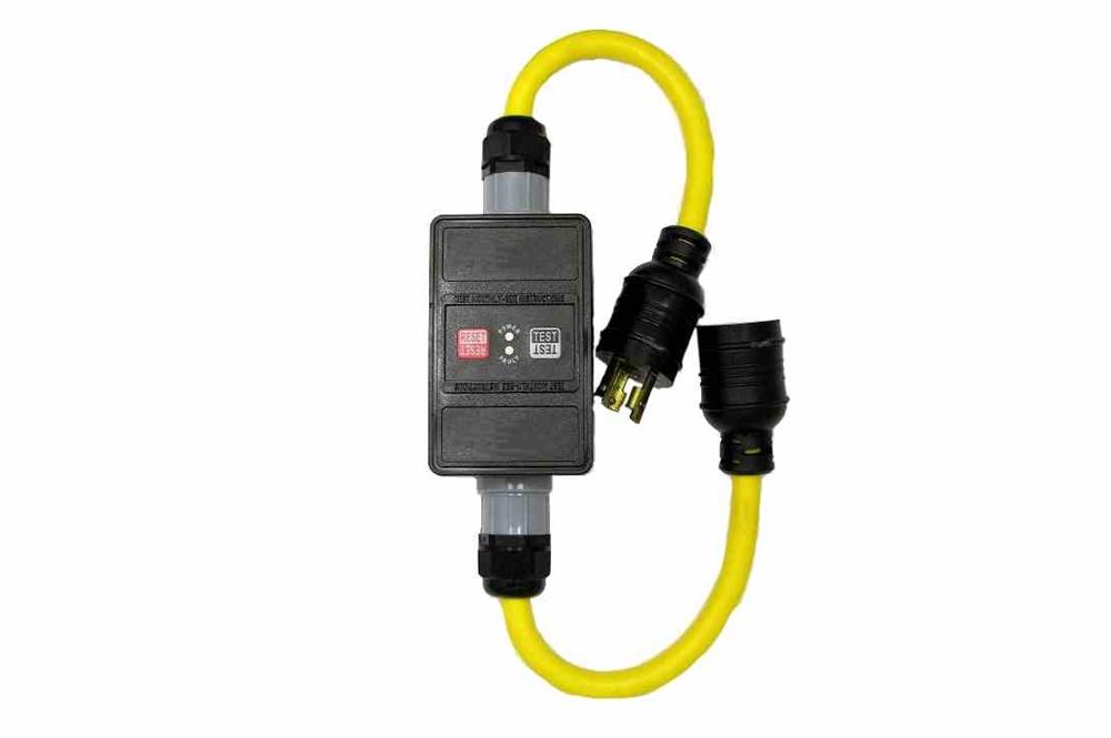 2' Inline GFCI Outlet - 30 Amps, 120V - NEMA L5-30P Plug & NEMA L5-30C Connector - N4X/N6P