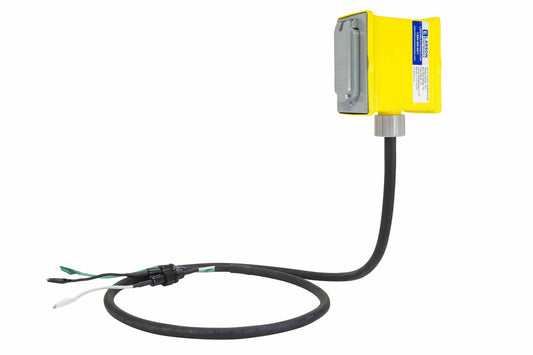 Larson 5' 12/3 SOOW Linecord w/ Test/Alligator Clips - 15 Amp Max Rated - IP21 Rated - High Visibility