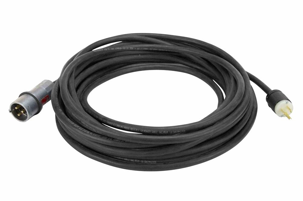 50' 12/3 SOOW Linecord - 125V - 20 Amps - 7713 EXP Male Plug - 5-20C Female Connector - Hot Work Permit