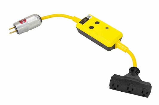 6' 12/3 SOOW Linecord with 3 GFCI Protected Outlets - 15 Amp Max Rated - Explosion Proof Plug