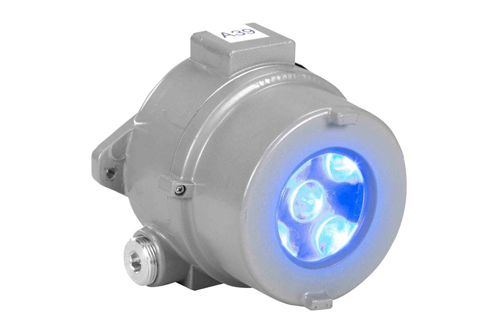 25W Explosion Proof Blue Forklift LED Warning Light - C1D12 C2D12 - 9-60VDC - Surface Mount