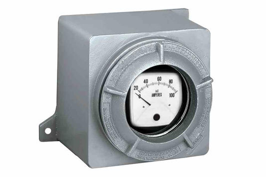 Explosion Proof Analog Ammeter - C1D1/C2D1- 80 Amps - 10V-600V - 1PH - Feed Thru