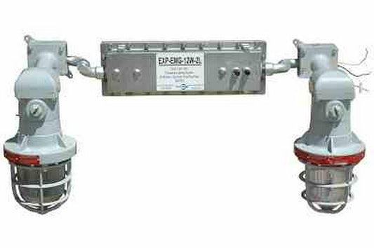 Class I, Div. I & II Emergency Lighting System - 90 Minutes - Explosion Proof Bug Eyes - Stanchion