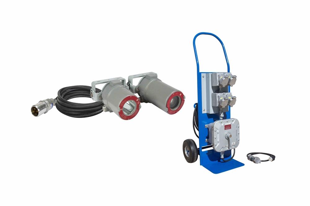 Explosion Proof Camera w/ Video Control Box Cart - Optical/Digital Zoom, 1TB NVR, Wireless NC, EXP Wi-Fi Antenna - 200' 12/4 Cord