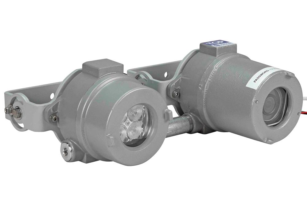 Explosion Proof Network IP Camera w/ Built-in LED - 2.0MP, 30FPS - PoE + 12/24V DC - 108° FOV