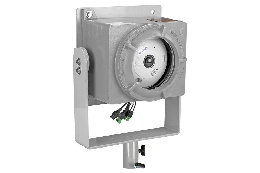 6MP Explosion Proof Digital Pan Tilt Zoom Security Camera - Pole Top Mount - 150° Coverage - C1D1