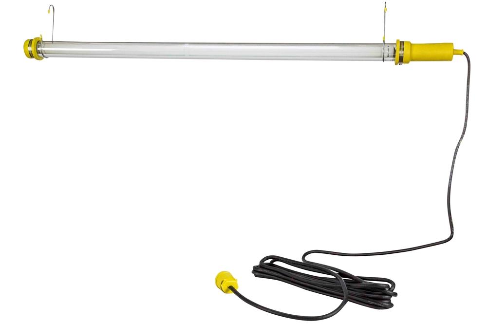 Fluorescent Drop Light/Task Light w/ Hooks - 34Watt - 25' cord - 4' Lamp