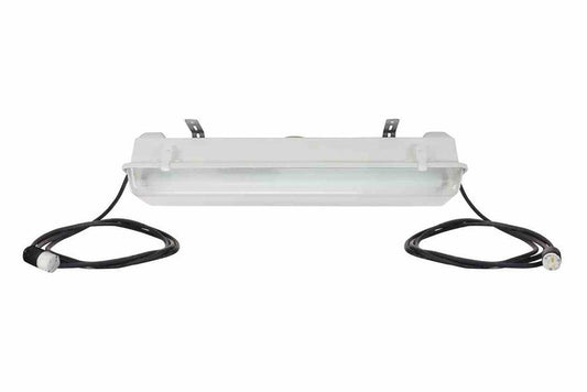 Industrial Emergency Fluorescent Fixture - (2) 2' Lamps - 6' 16/3 SOOW Cord Input/Output - 120V