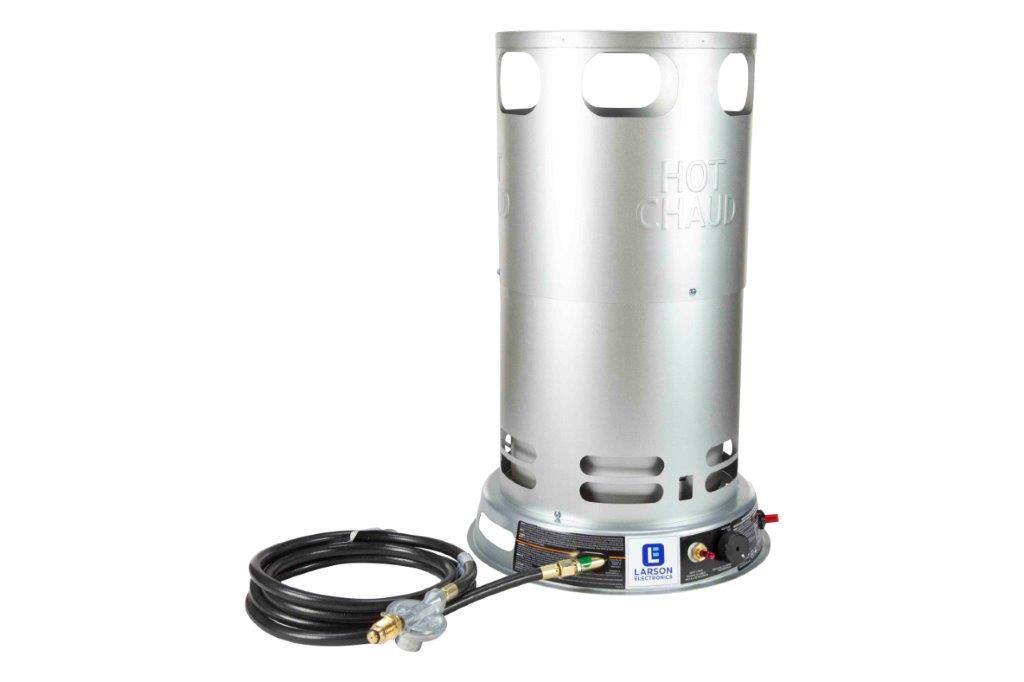 Larson Adjustable Propane Convection Heater - 80,000 BTUs - 360° Radius - No Electricity Needed - Steel