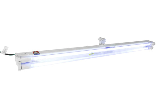 Larson 61W Germicidal UV-C Fixture - 120V AC - (2) T8 Lamps - Kills 99% of Viruses - Motion Sensor