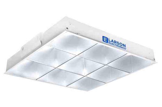 Larson 2X2 Recessed Troffer Mount Germicidal UV-C Fixture - 120/277V AC - (2) Standard T8, (1) UVC -kill 99% of viruses