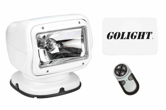 65W Golight Radioray Motorized Halogen Spotlight, 225,000 Candela, (1) Wireless Handheld Remote, White