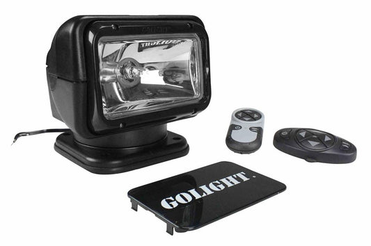 65W Golight Radioray Motorized Halogen Spotlight, 225,000 Candela, (1) Wireless Handheld Remote, (1) Wireless Dash Remote, Black