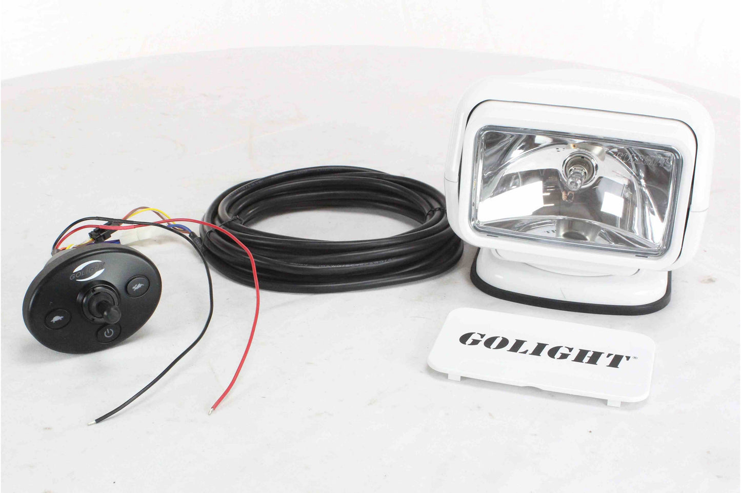 Larson Golight Stryker 3020 Remote Controlled Spotlight w/ WIRED DASH MOUNT CONTROLLER - White