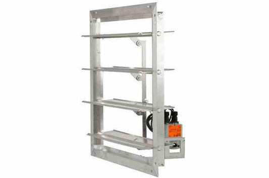 Motorized Louvers for 24" Fan - 100-240V, 50/60Hz - Galvanized Steel