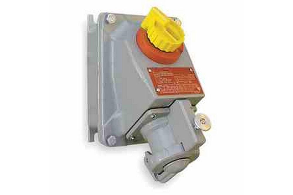 Waterproof Power Receptacle - Integral Circuit Breaker - NEMA 4X - C2D1 - 30 Amp 480VAC