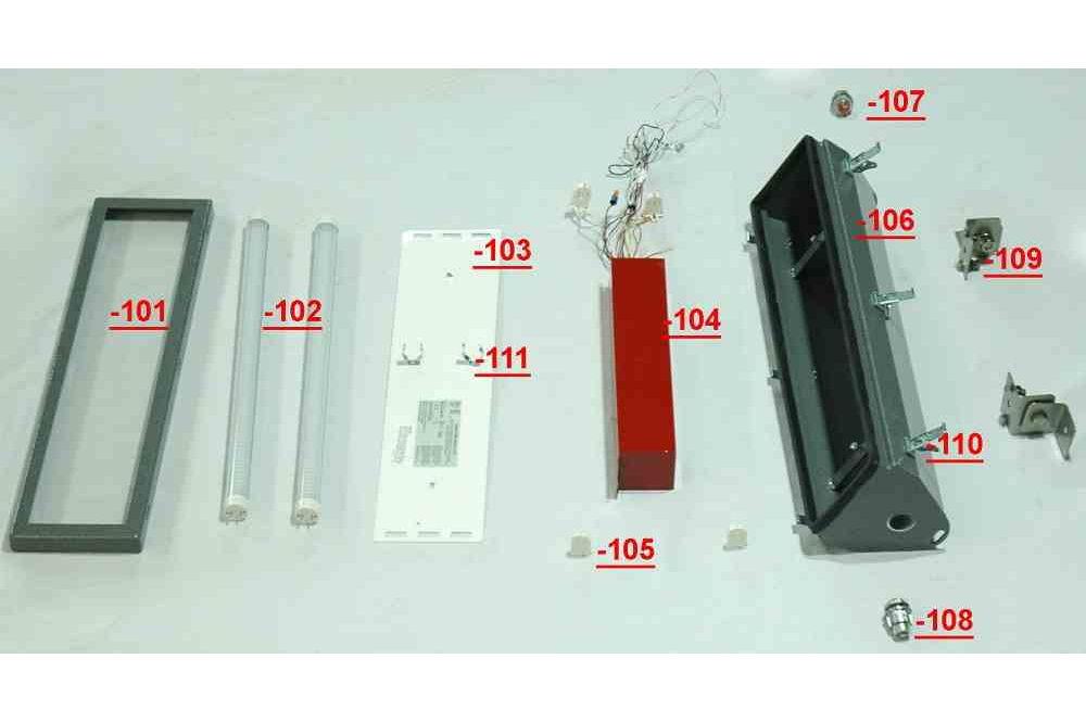 Replacement Lens Kit for HAL-24-2L-LED-BMSW Series Hazardous Location Light Fixtures