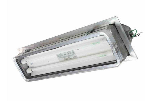 Flange Mount Hazardous Location Area Fluorescent Fixture - 2 foot, 2 lamp - Visible and UV Lamps