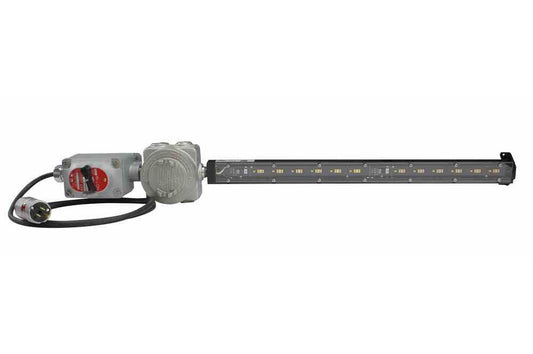 25 Watt Low Profile Ultraviolet LED Fixture - 120-240V w/ Stepdown Transformer - Inline Switch