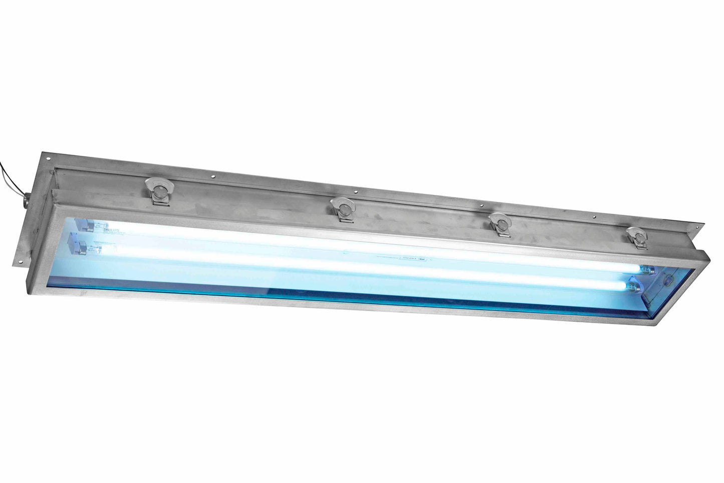 Larson C1D2 Hazardous Location UVC Fluorescent Fixture - 316 SS - (2) 4' UV T8 Lamps - Flange Mount - UVC