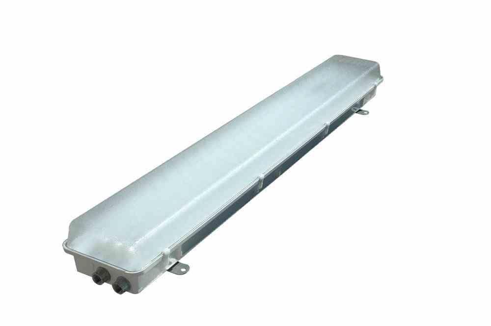 Class 1 Division 2 Emergency Fluorescent Light - 4' 2 lamp - T8 Lamps - (4) NPT Wiring Hubs