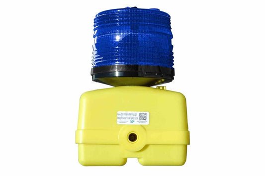 Heavy Duty Emergency Runway Light - Battery Powered - Portable Blue Signal Light - 360° Visibility