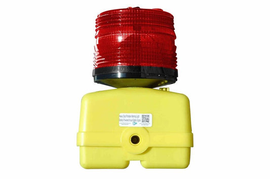 Heavy Duty Emergency Runway Light - Battery Powered - Portable Red Signal Light - 360° Visibility