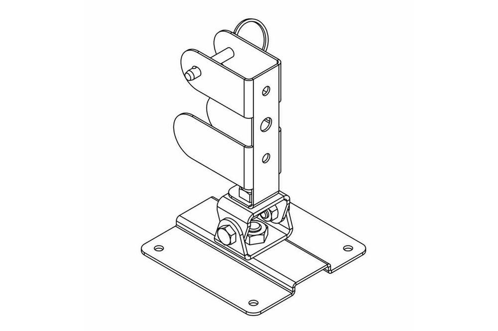 Permanent Mounting Base for HL-85-CPR Series of Spotlights - (4) Pre-Drilled Mounting Holes