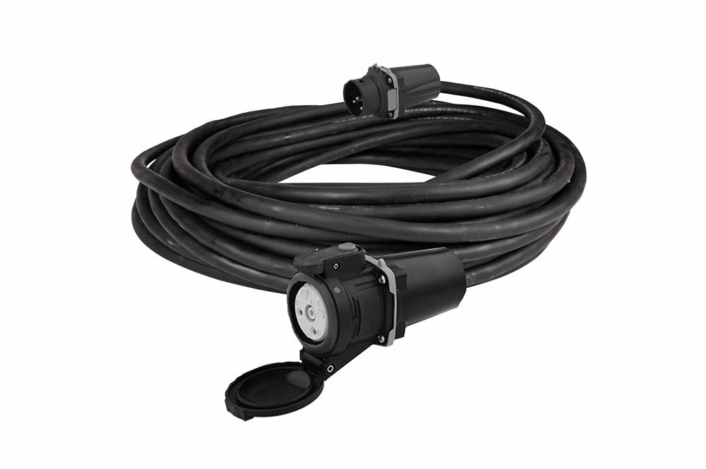 20A Hazardous Location Extension Cord - Class I/II, Div 2 - 125V - Hazloc Plug/Connector, 100' 12/3 SOOW Cord - IP67