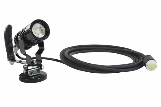 Larson 18 Watt LED Spotlight with Magnetic Base - Adjustable Tilting Base w/ Grip Handle - 25' Cord w/ Plug