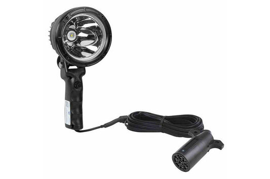 25W Handheld LED Hunting Spotlight - 6 Million Candlepower - 12-32V DC - 1000' Beam - 9-Pin Plug