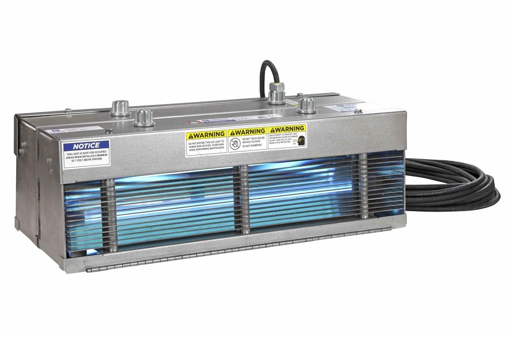 Indirect UV Air Disinfection Dual Lamp Fixture - UV-C - Destroys Airborne Bacteria & Viruses - 120V - 15W Total UV Output - Pendant Mount - 50' Cord w/ Cord Cap