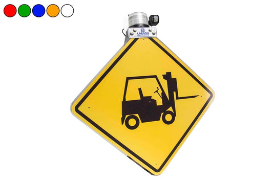Forklift LED Traffic Sign - 24"x24" - Class I LED Beacon - Motion Detector - Polycarbonate