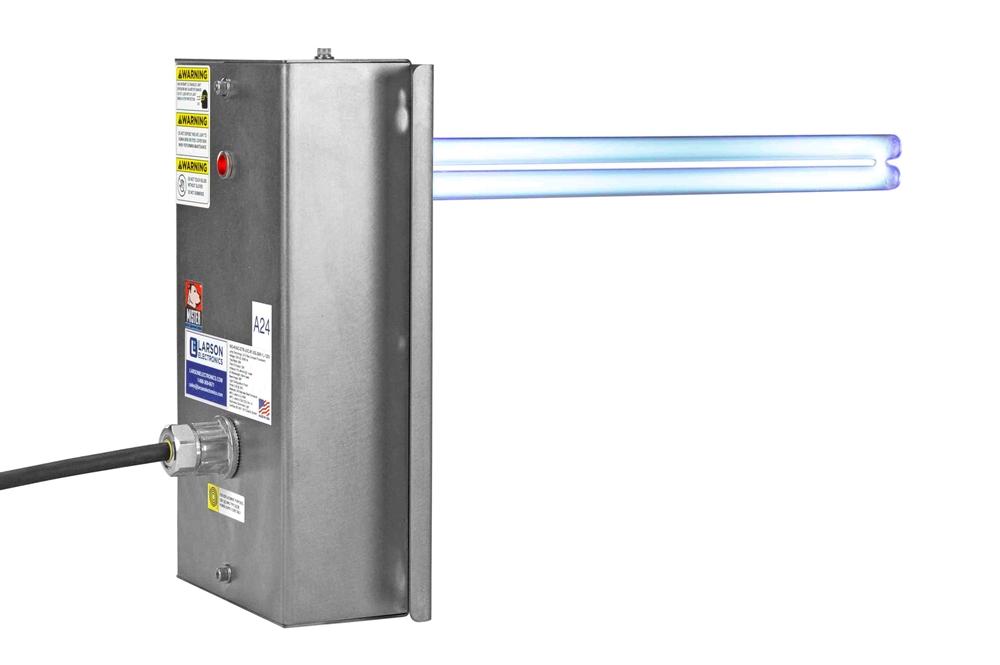 UV Air Duct Disinfection Fixture - UV-C - Destroys Airborne Bacteria & Viruses - 120V - 2.4W UV Output - Single Ended PS