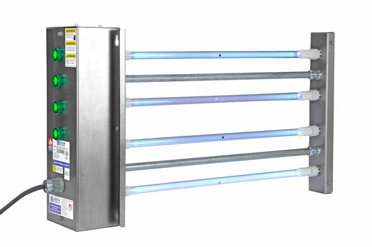 Larson 18" UV Air Duct Disinfection 4-Lamp Fixture - UV-C - Destroys Airborne Bacteria & Viruses - 120V - 21.2W Total UV Output