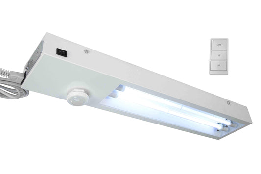 Larson 36W Germicidal UV-C Fixture -  (2) T5 Lamps - Motion Sensor, Remote - 6' 18/3 SJTW Cord