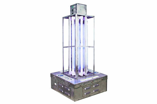 Industrial Far-UV Sanitation Light - Kills 99% of Viruses - 500 sq.ft. Area - (4) Far-UVC Lamps - Digital Timer - 25' SOOW Cord