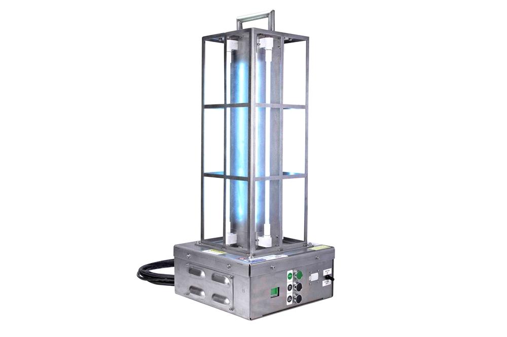 Industrial UV Sanitation Light - Kills 99% of Viruses - 500 sq.ft. Area - (4) UVC Lamps - Digital Timer - 25' SOOW Cord