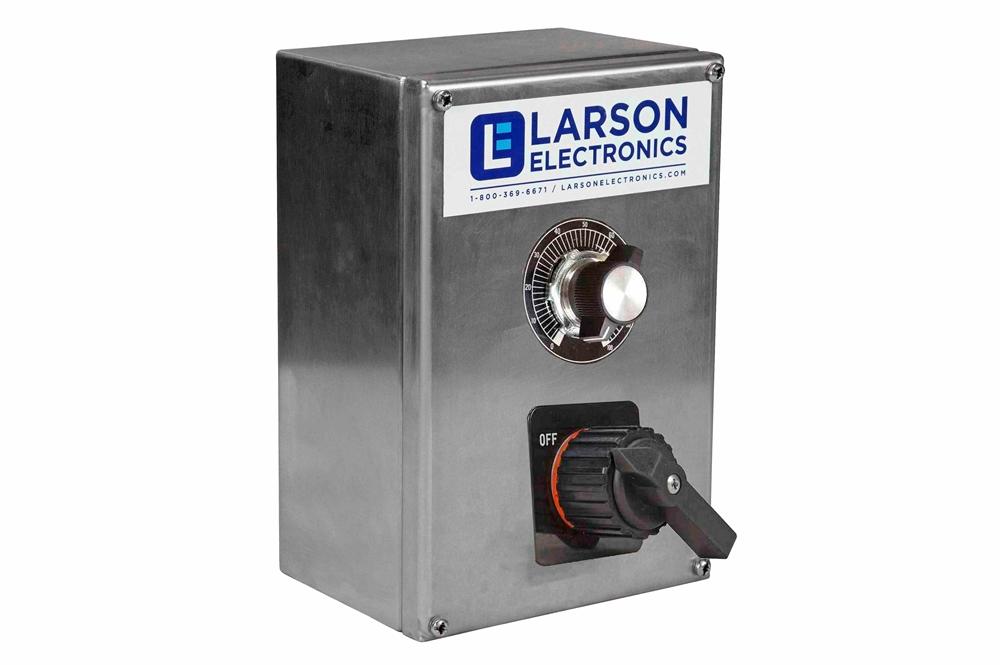 0-10V Rotary Dimmer w/ On/Off Switch - Double Pole Single Throw - 316 Stainless Steel - NEMA 4X