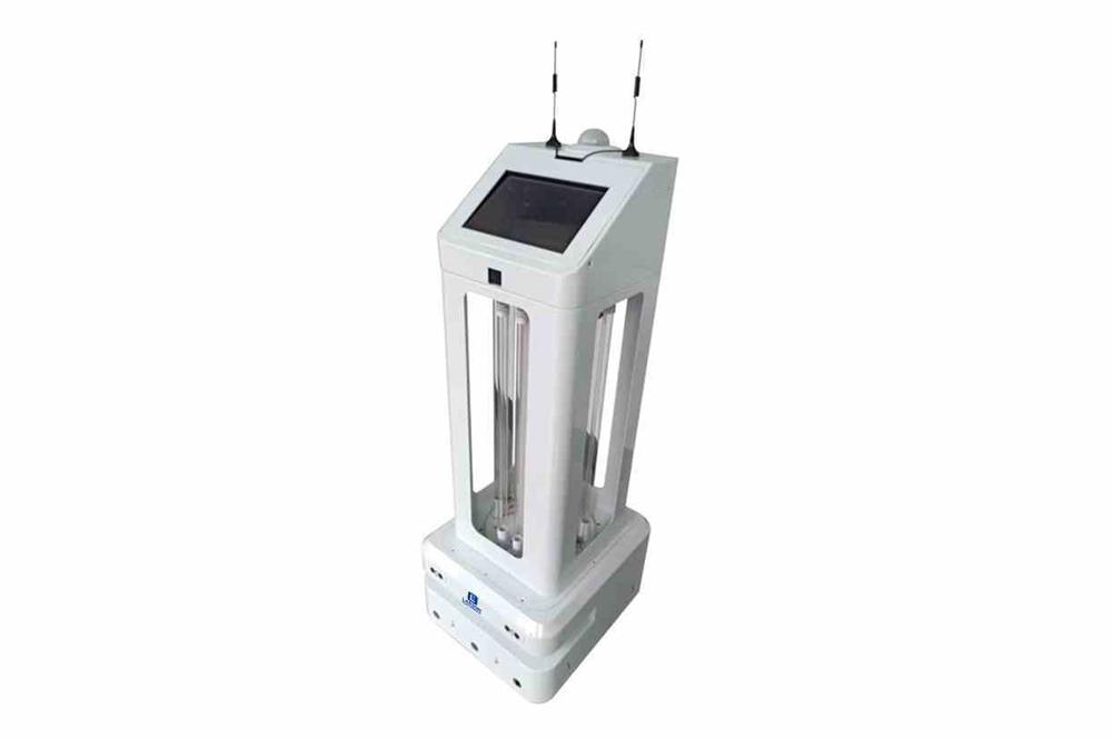 Autonomous UV Sanitation Robot - Kills 99% of Viruses - (12) 120W UVC Lamps - Battery Powered/WT